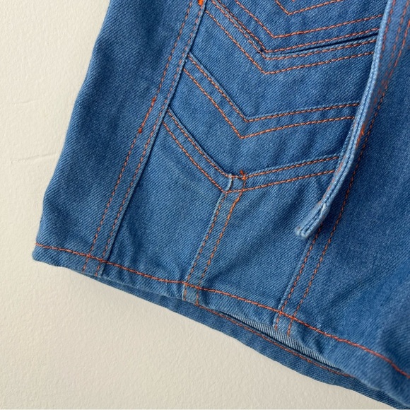 Vintage 70’s Nest-Ce Pas High Rise Belted Denim Shorts Rare - Picture 4 of 14